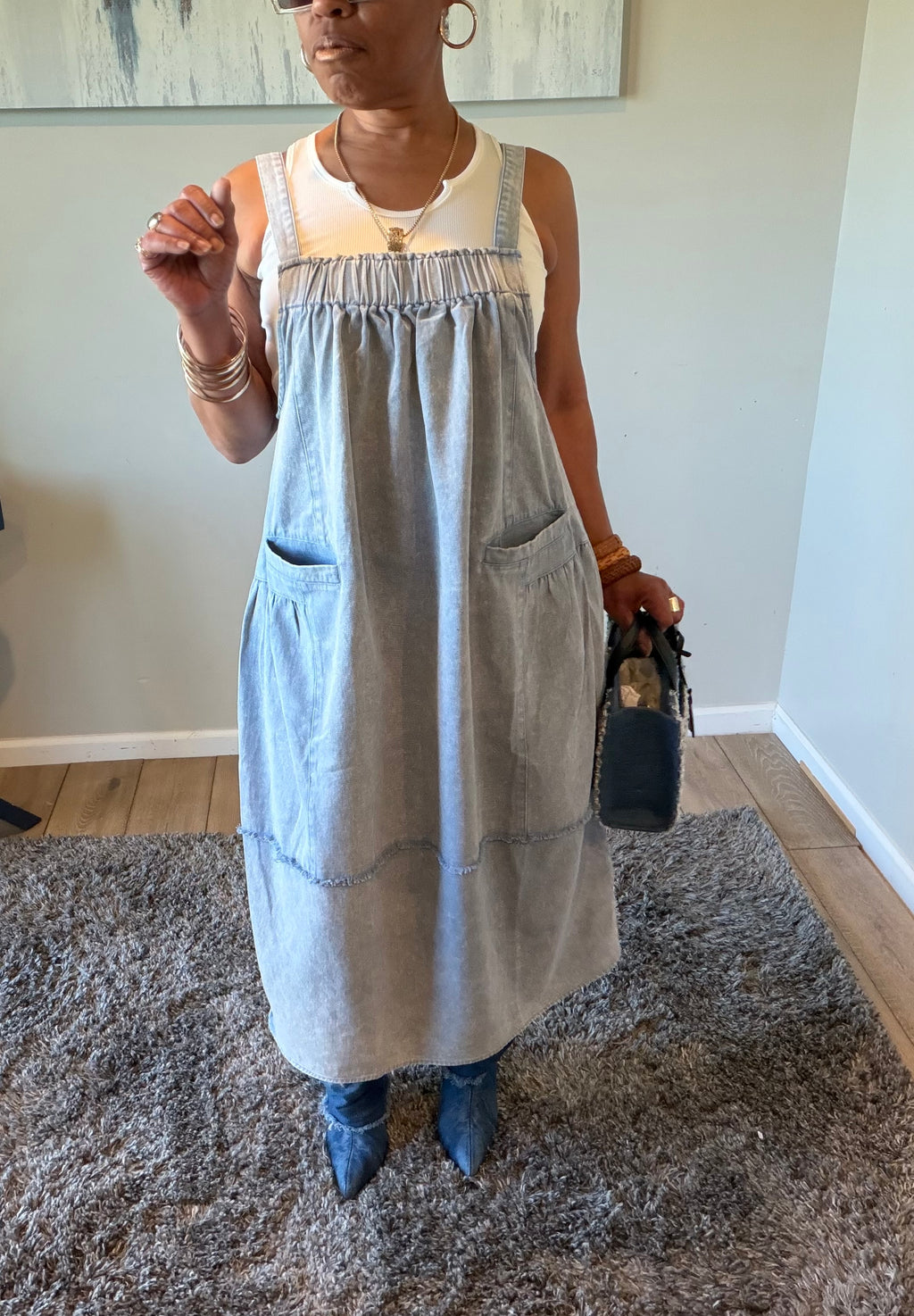 Denim Dress Romper
