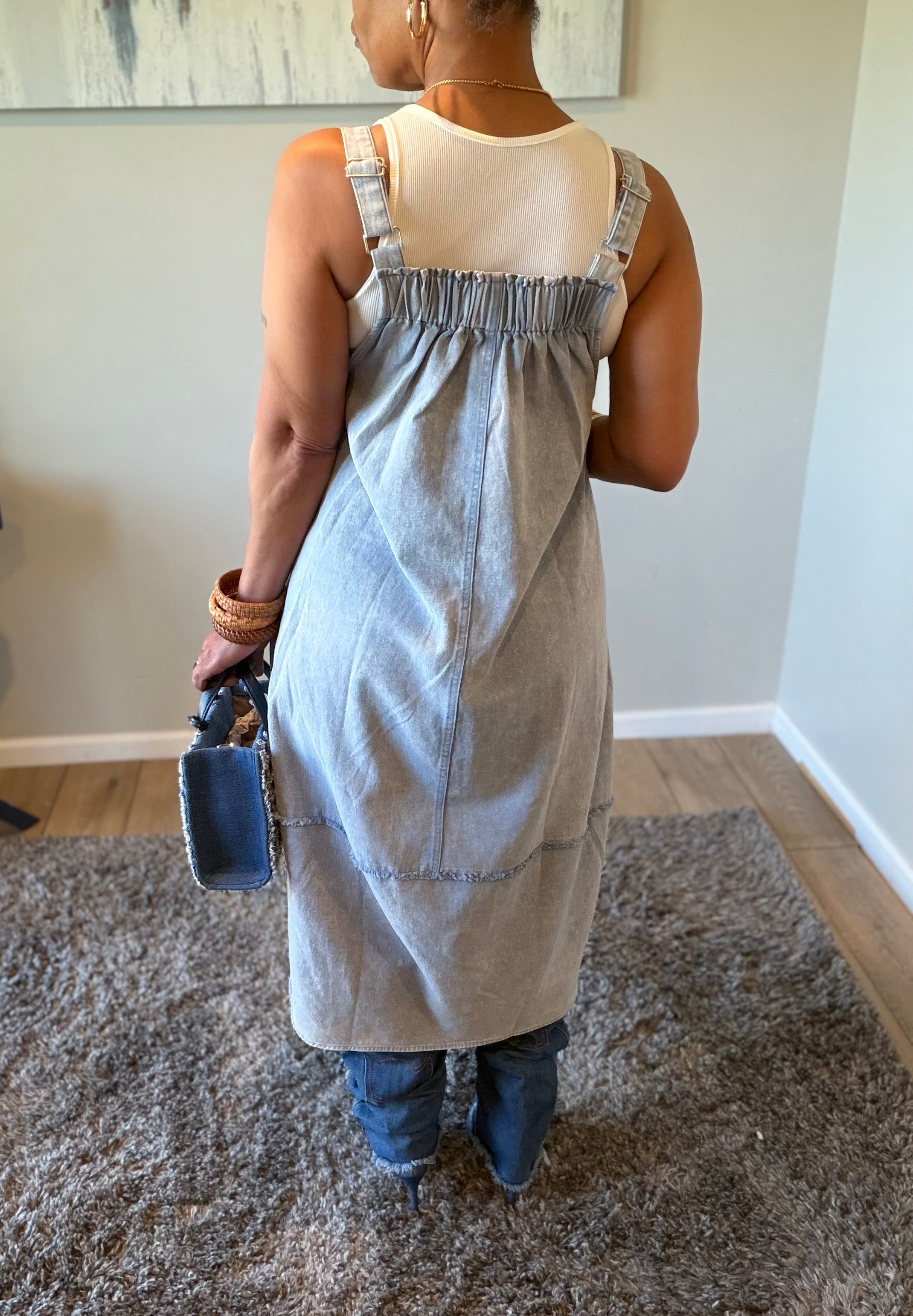 Denim Dress Romper