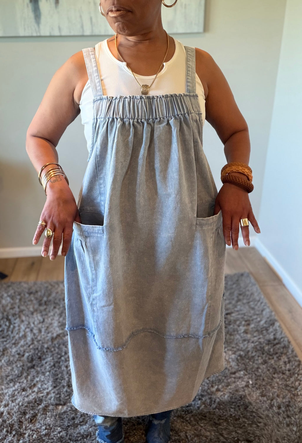 Denim Dress Romper